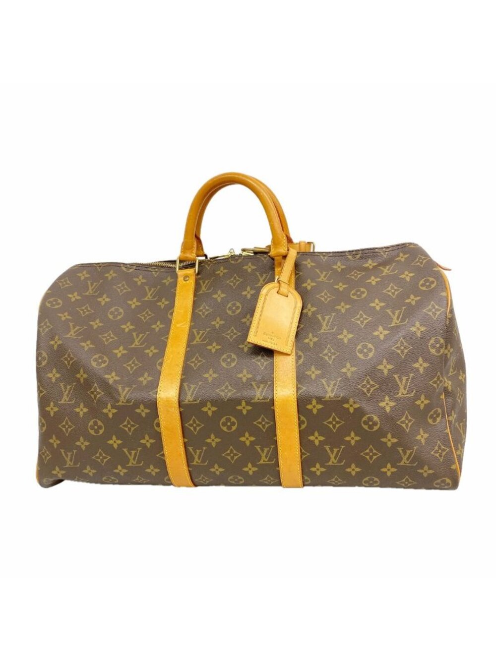 Louis Vuitton Boston Bag Monogram Keepall 50 Brown